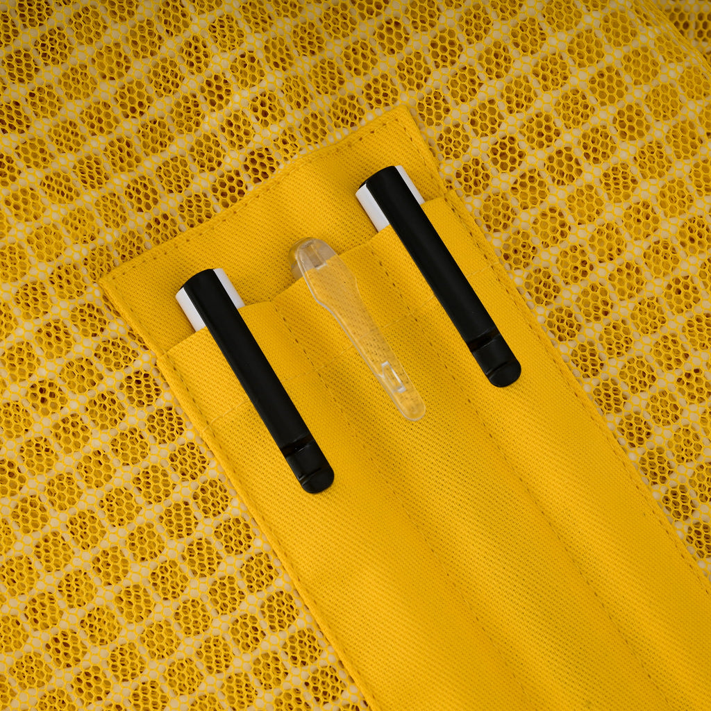 Semi Ventilated Beekeeping Jacket with Fencing Veil - Yellow