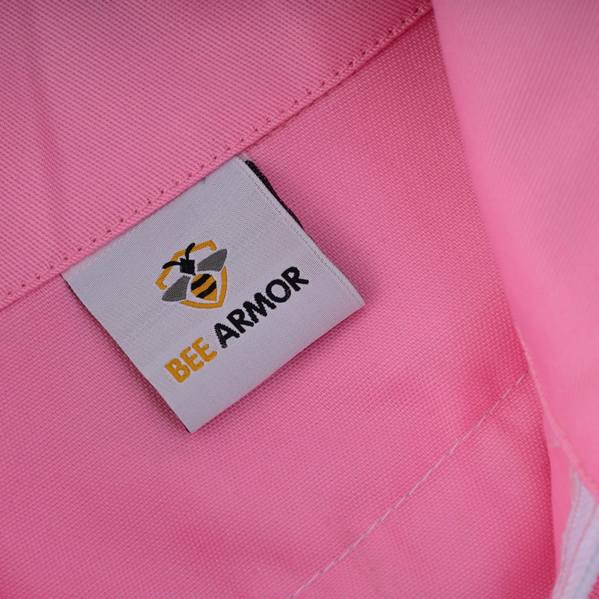 Cotton Beekeeping Jacket with Fencing Veil - Pink