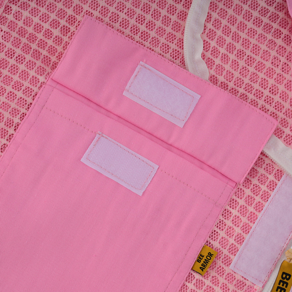 3 Layer Beekeeping Jacket with Rounded Veil - Pink
