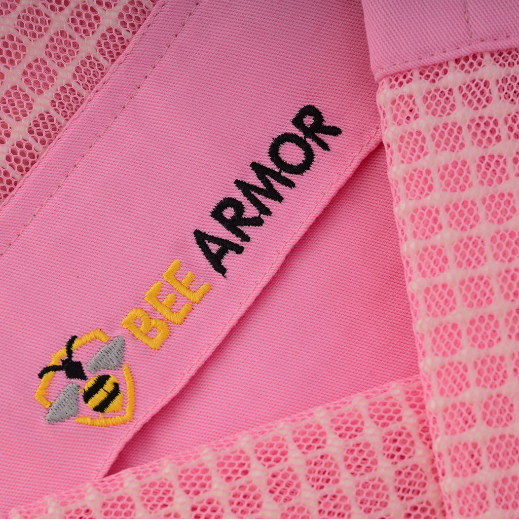 3 Layer Beekeeping Jacket with Rounded Veil - Pink