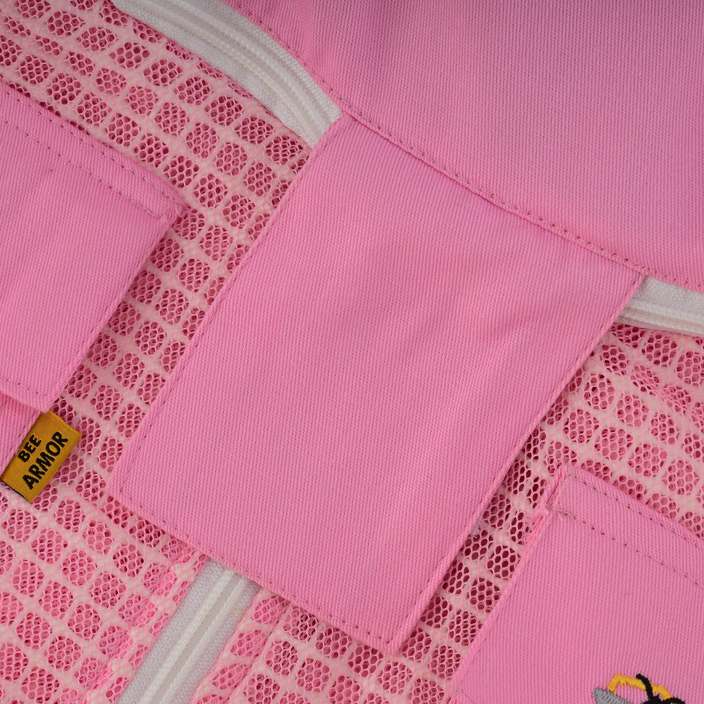 3 Layer Beekeeping Jacket with Rounded Veil - Pink