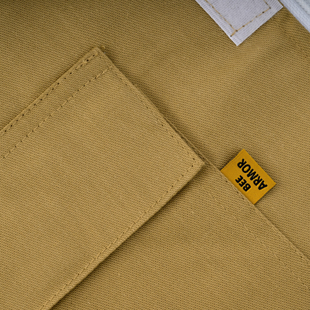 Cotton Beekeeping Jacket with Rounded Veil - Khaki