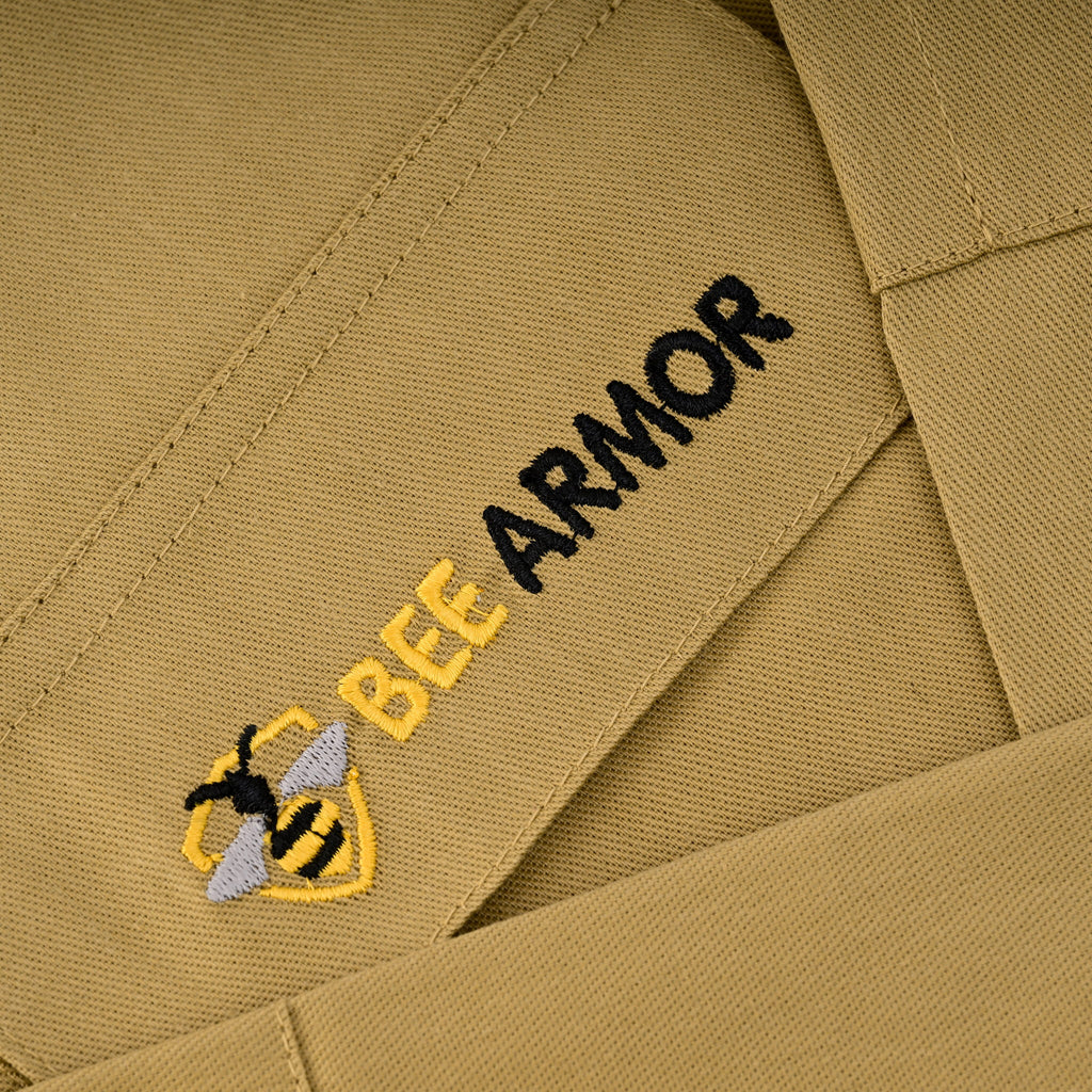 Cotton Beekeeping Jacket with Rounded Veil - Khaki