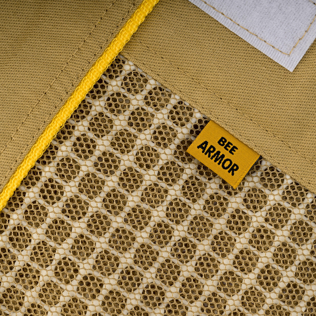 Semi Ventilated Beekeeping Jacket with Rounded Veil- Khaki