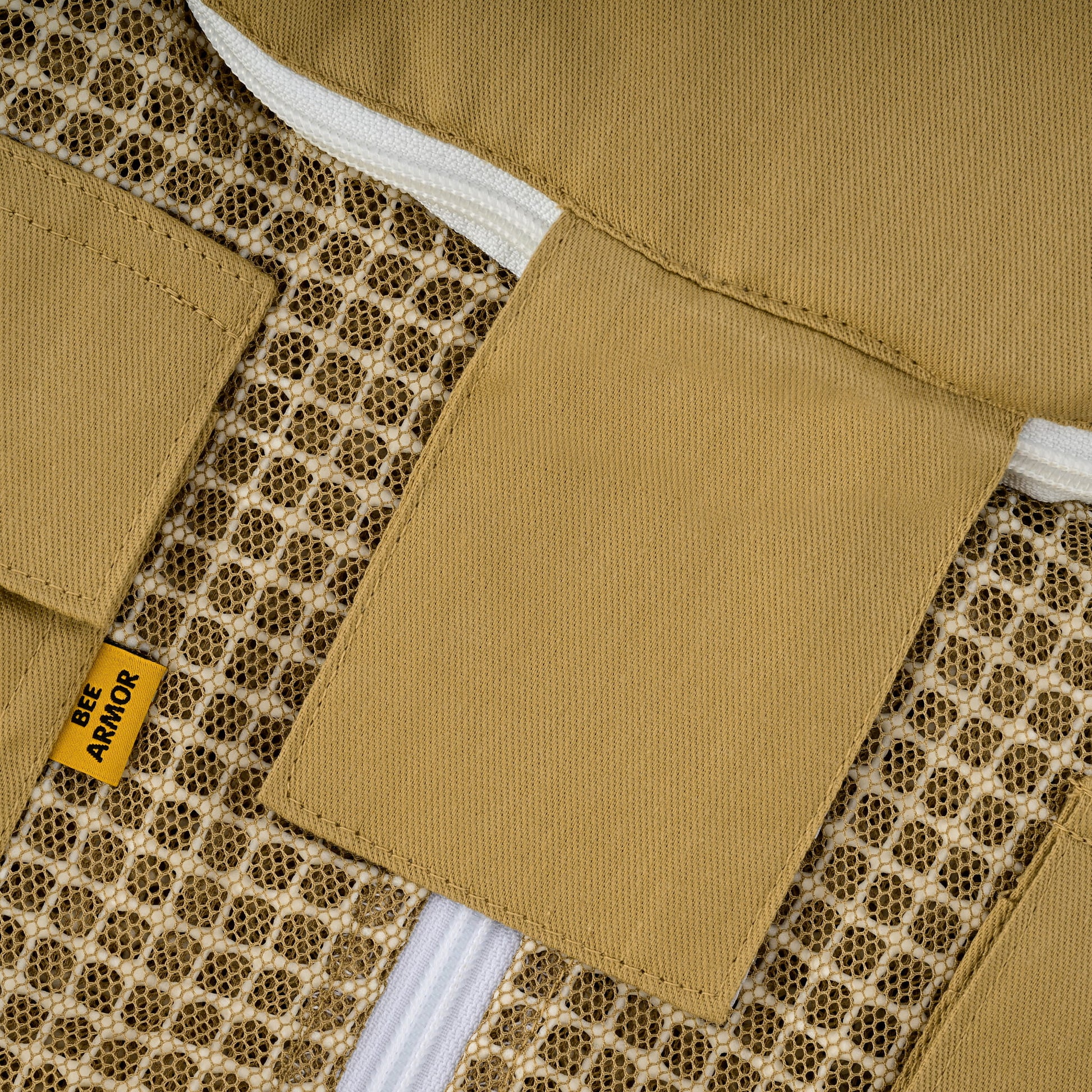 3 Layer Beekeeping Jacket with Rounded Veil- Khaki