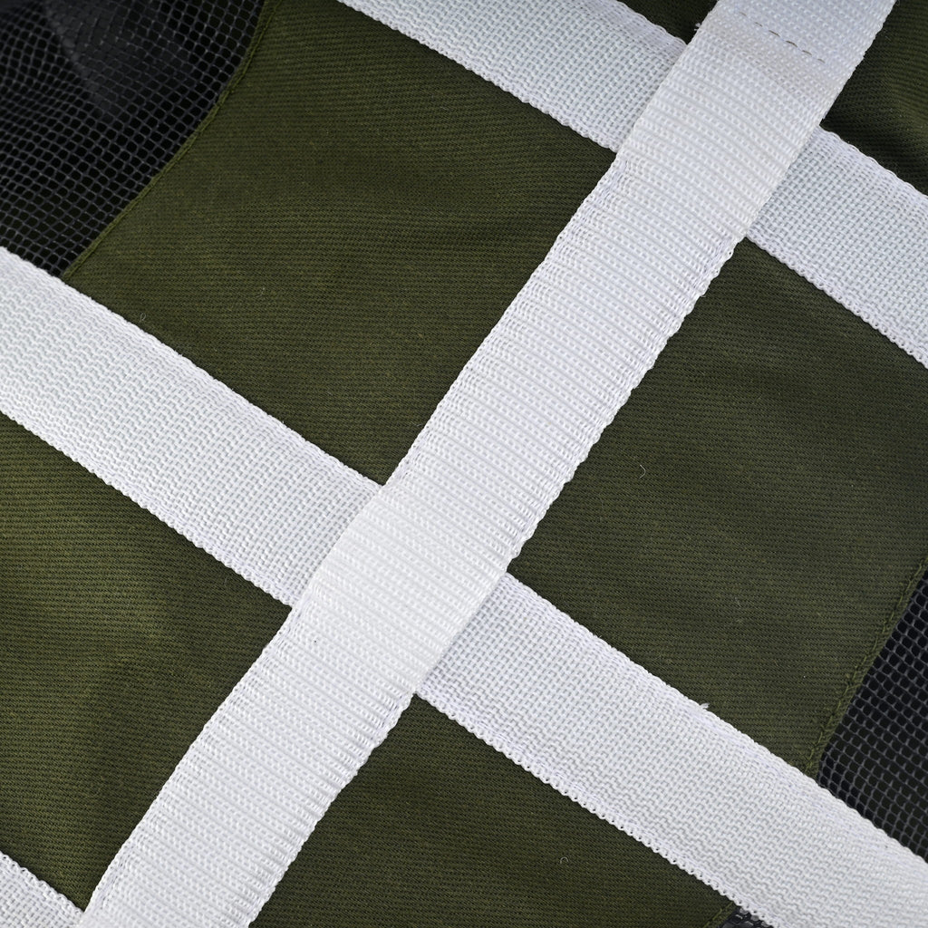 Cotton Beekeeping Jacket with Fencing Veil- Green