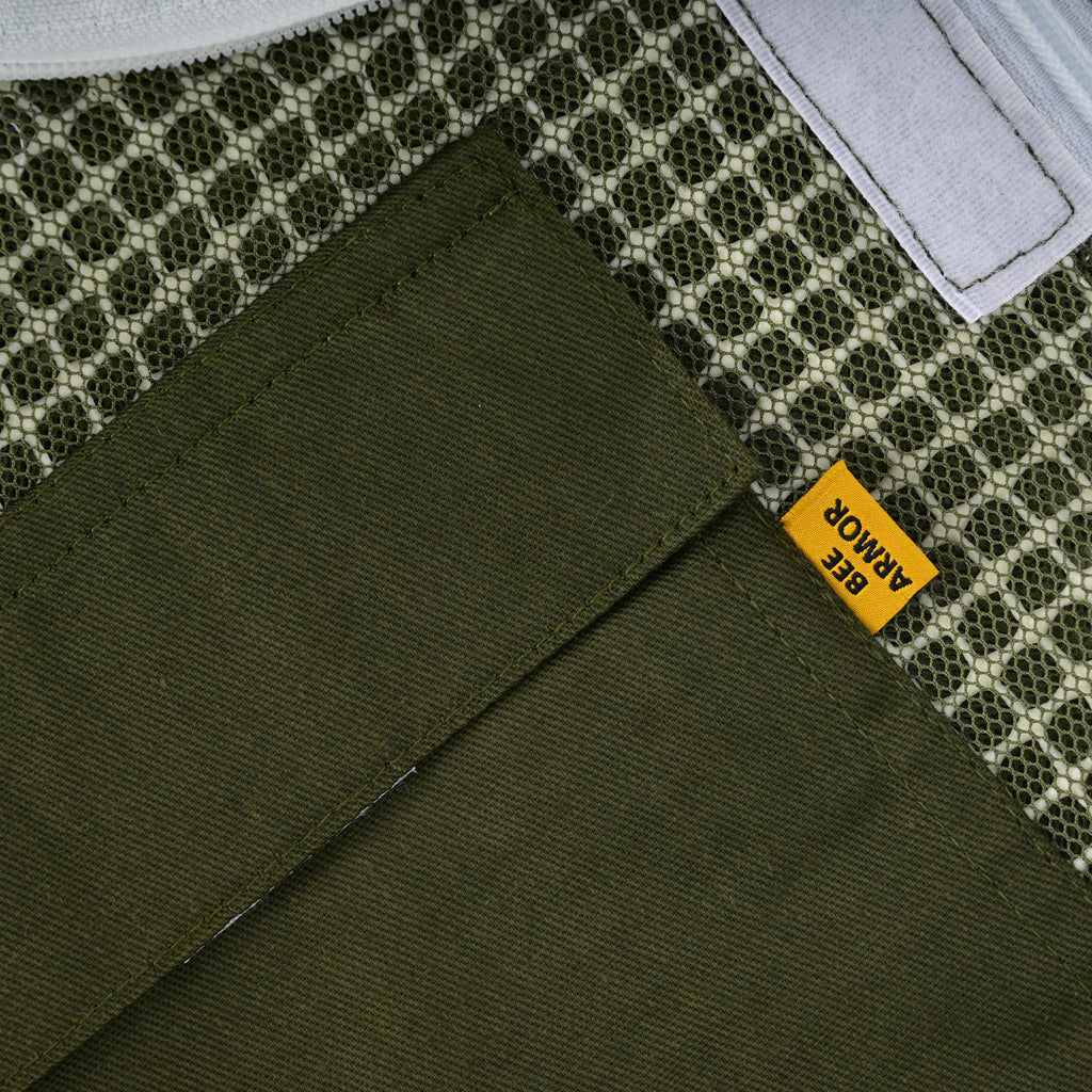 3 Layer Beekeeping Jacket with Fencing Veil- Green