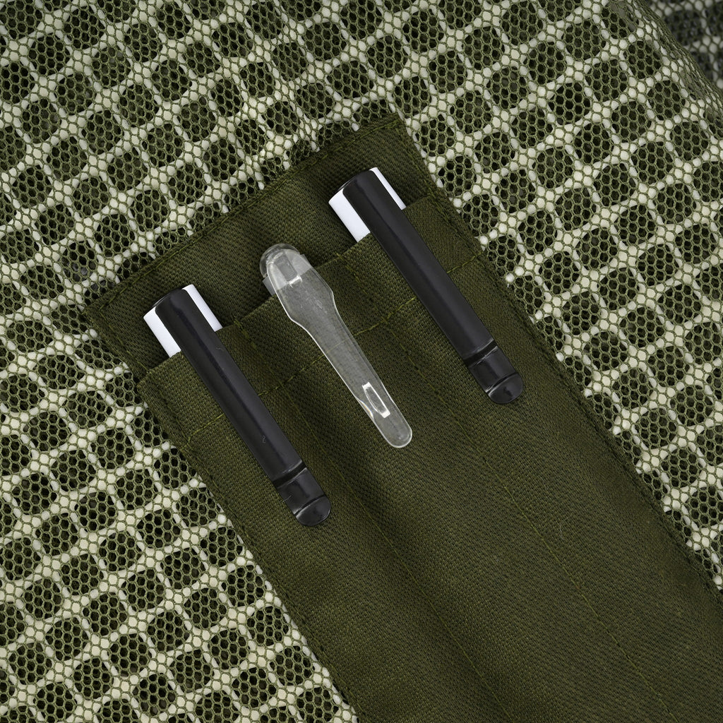 3 Layer Beekeeping Jacket with Rounded Veil- Green
