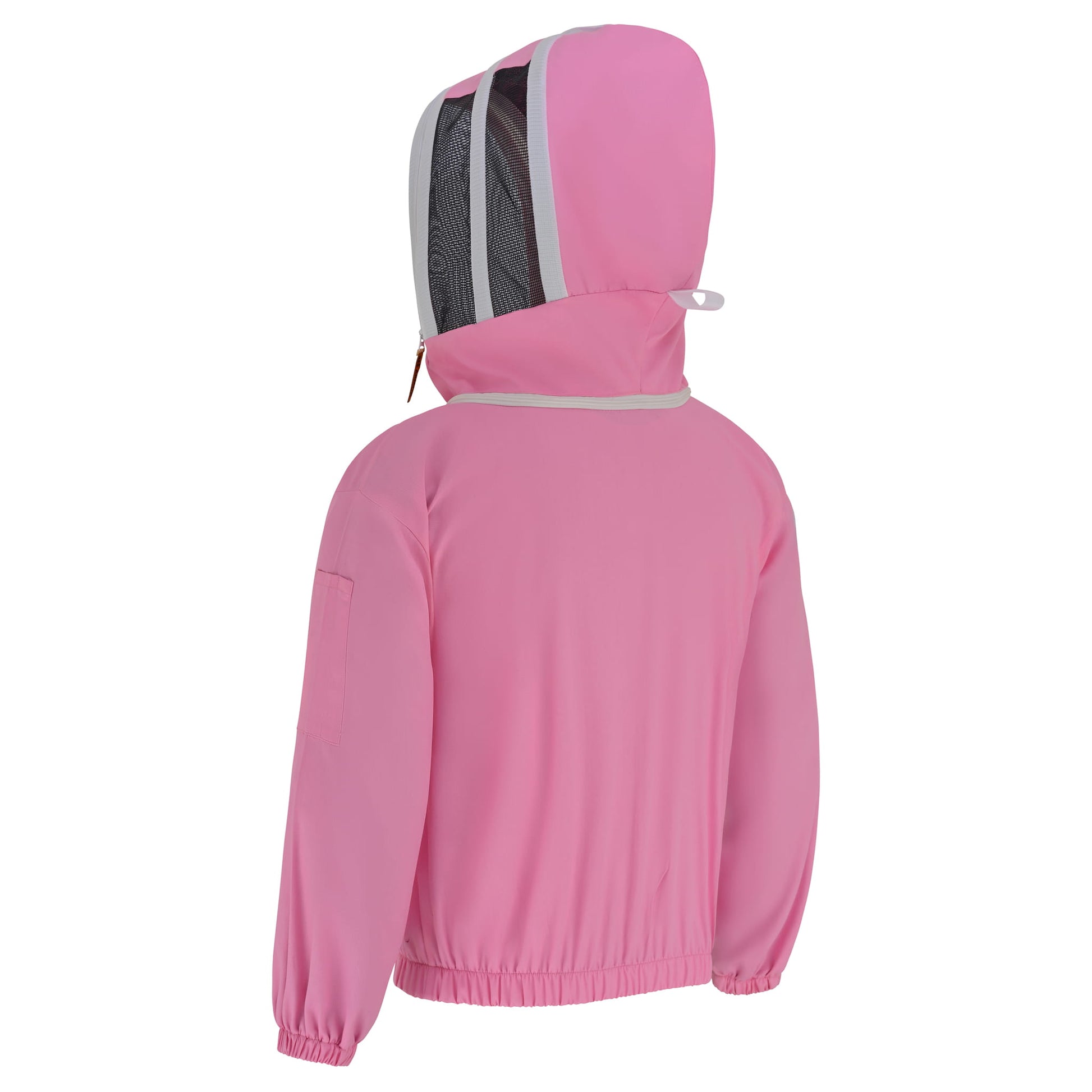 Cotton Beekeeping Jacket with Fencing Veil - Pink