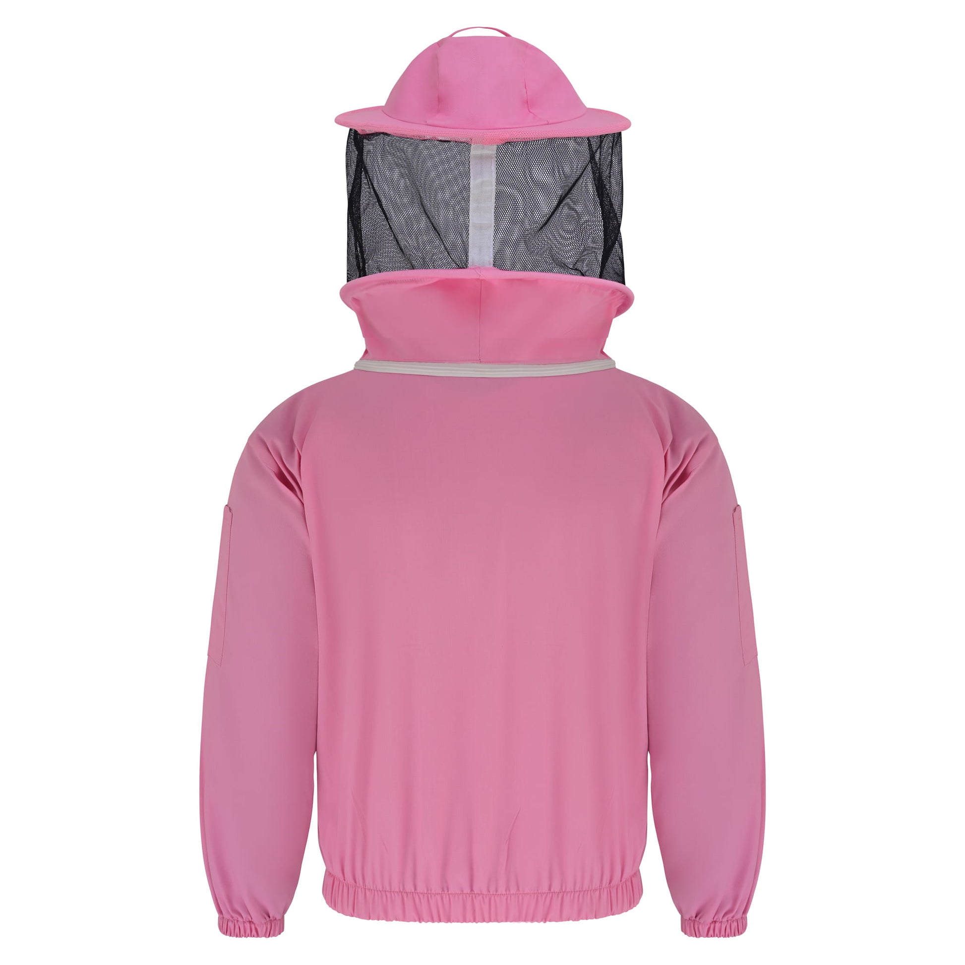 Cotton Beekeeping Jacket with Rounded Veil - Pink