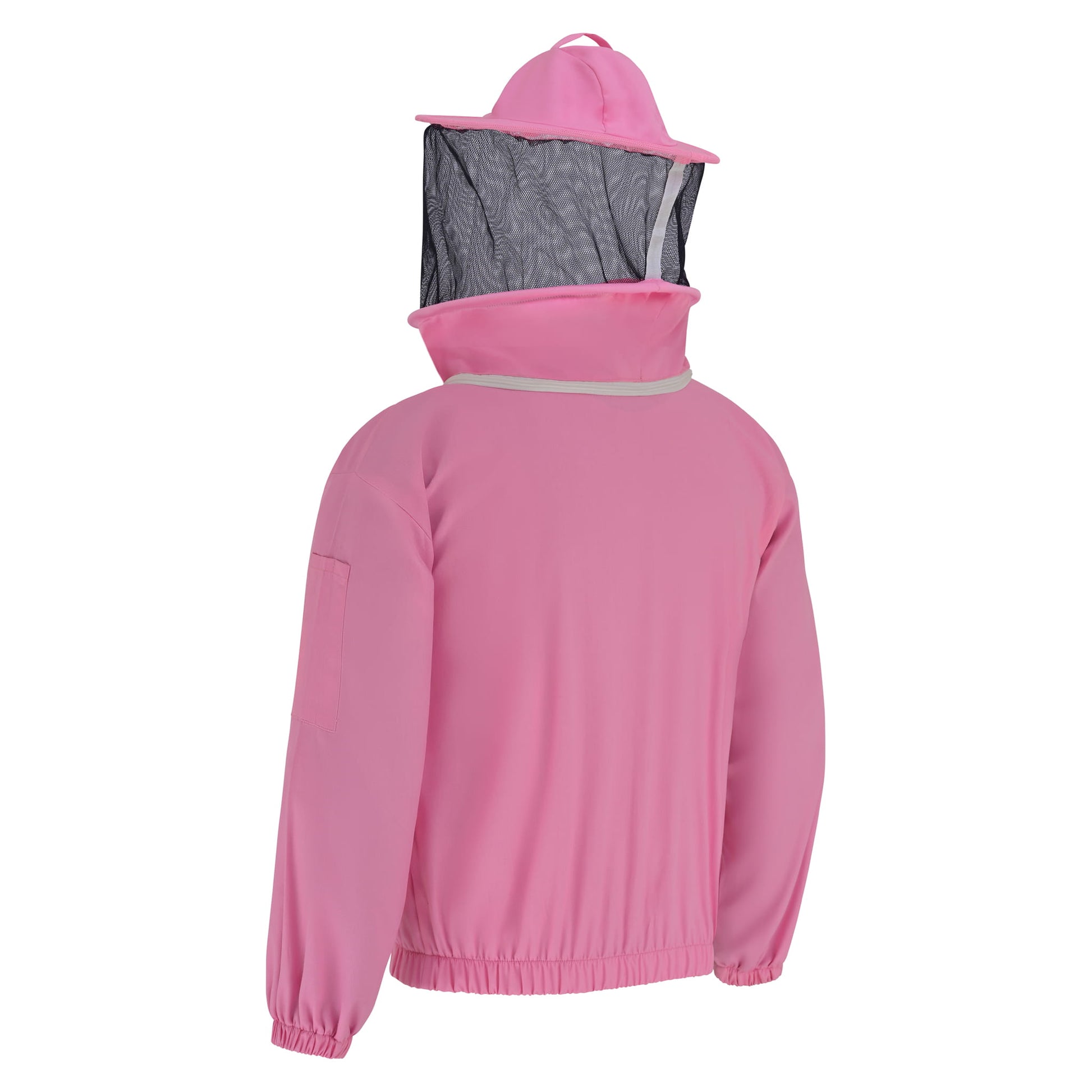 Cotton Beekeeping Jacket with Rounded Veil - Pink