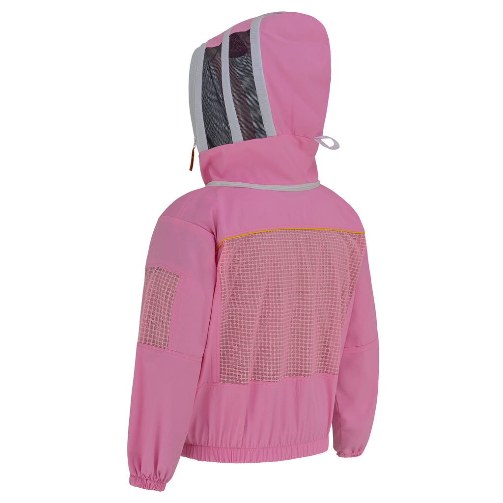 Semi Ventilated Beekeeping Jacket with Fencing Veil - Pink