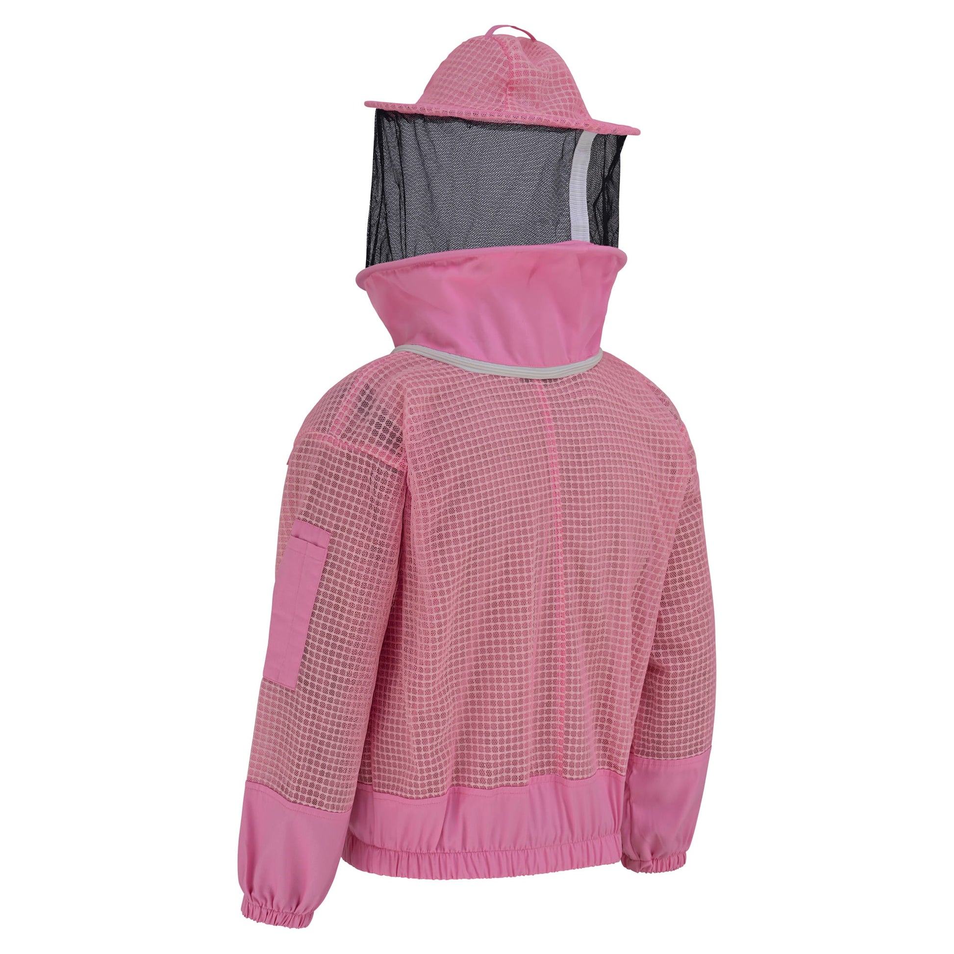 3 Layer Beekeeping Jacket with Rounded Veil - Pink