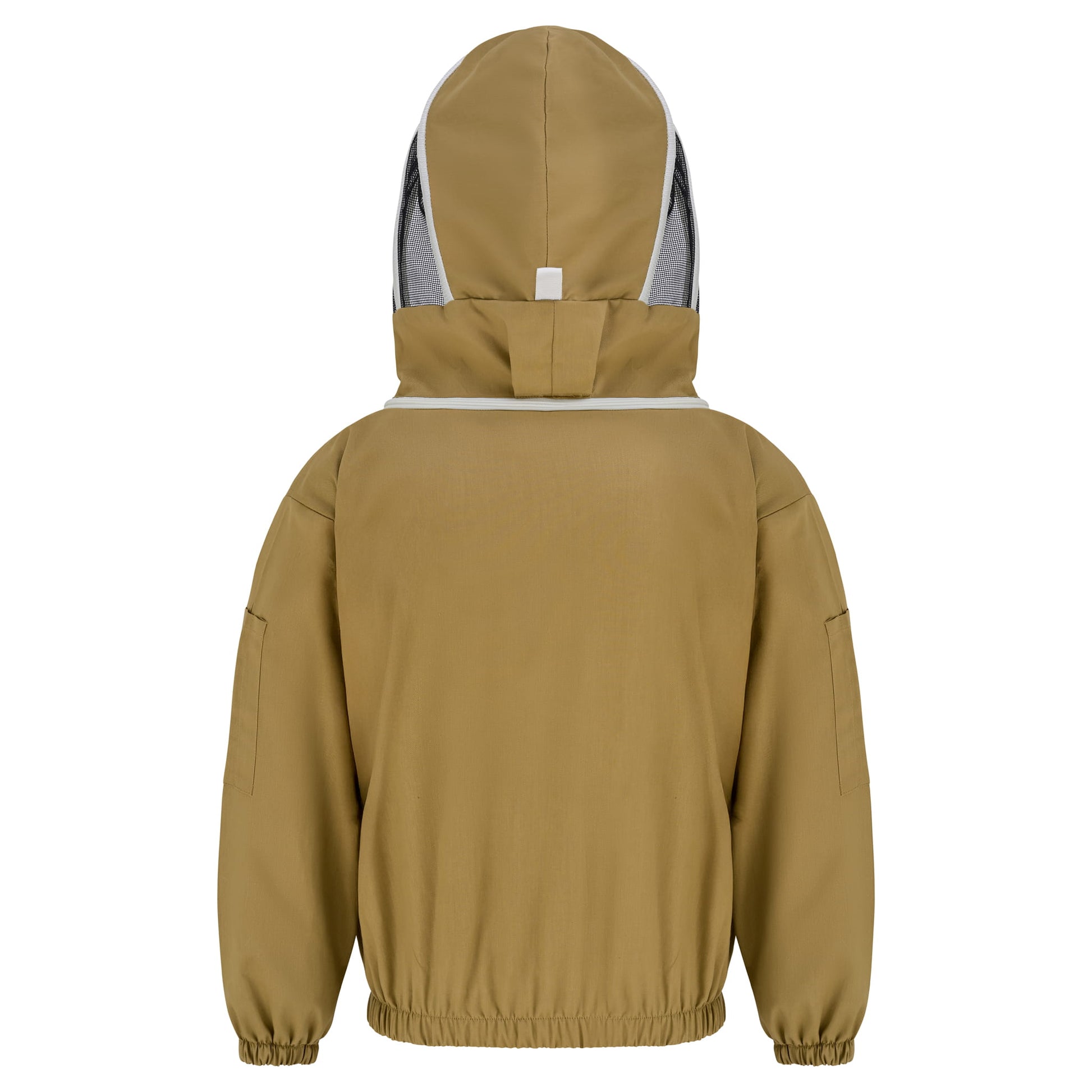 Cotton Beekeeping Jacket with Fencing Veil - Khaki