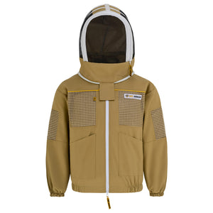 Semi Ventilated Beekeeping Jacket with Fencing Veil - Khaki
