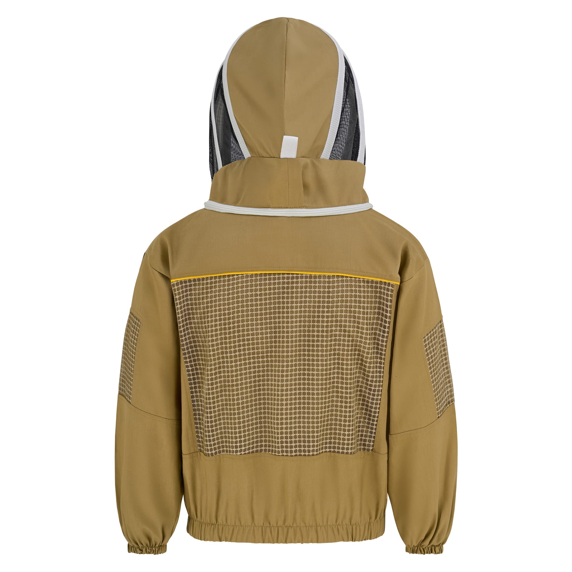 Semi Ventilated Beekeeping Jacket with Fencing Veil - Khaki