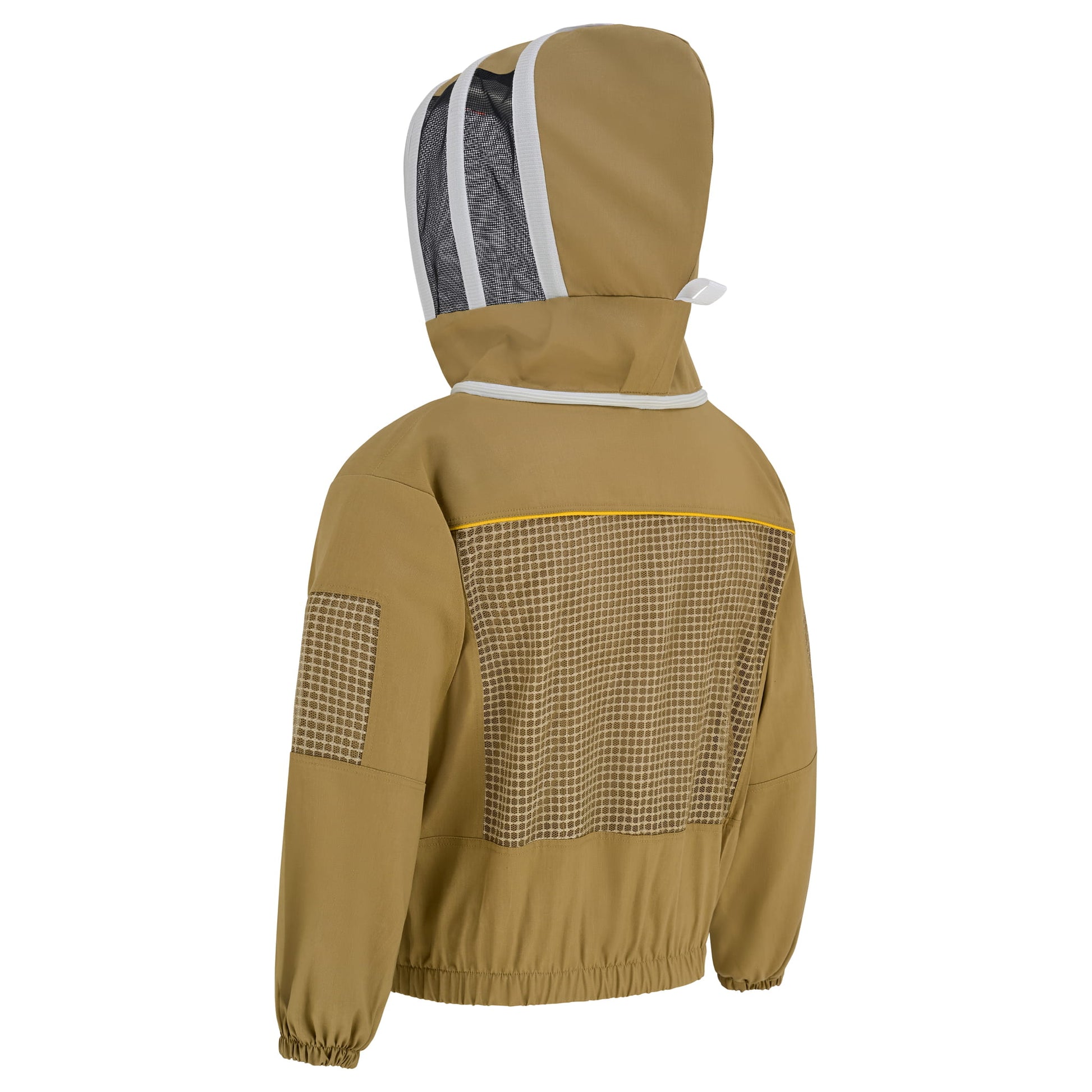 Semi Ventilated Beekeeping Jacket with Fencing Veil - Khaki