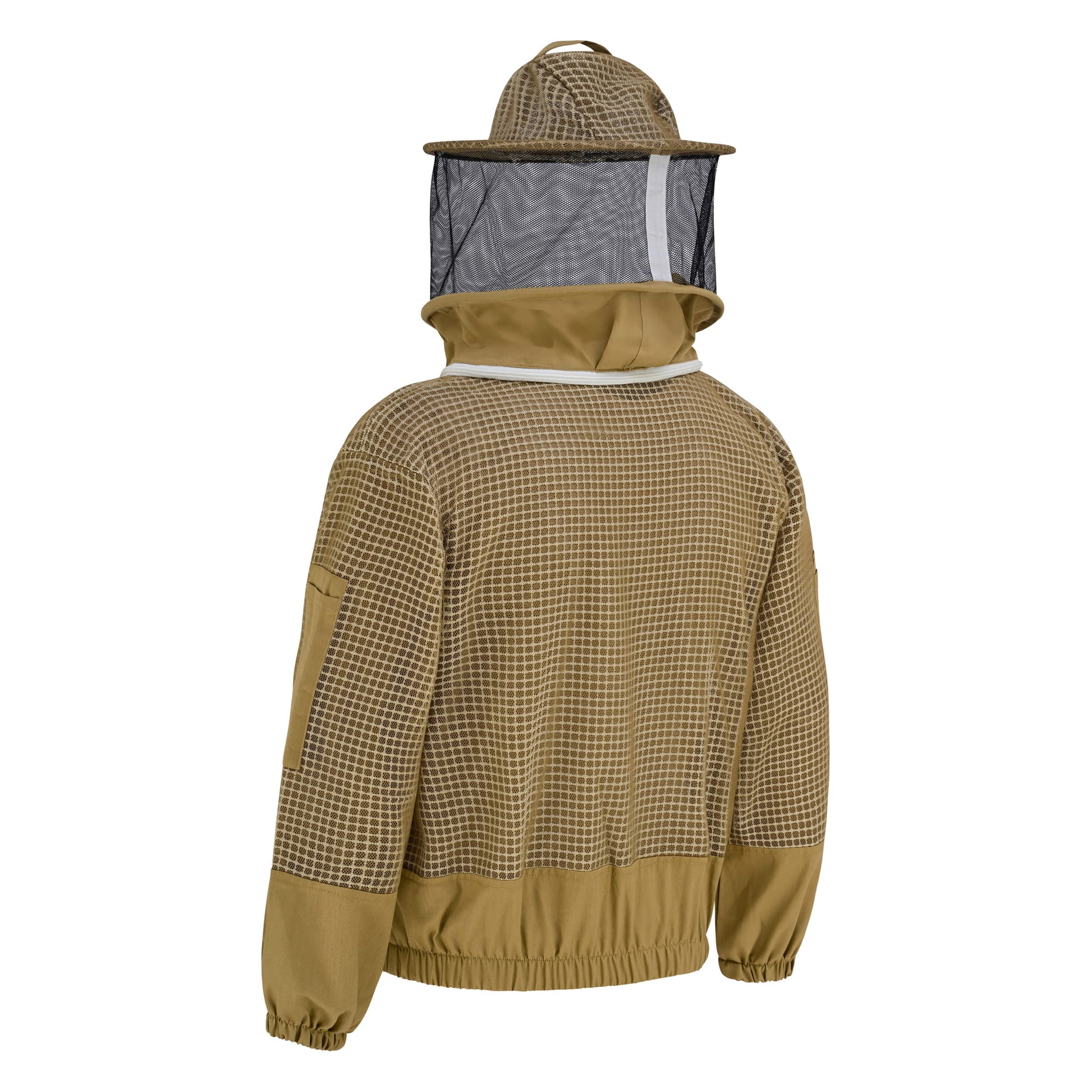 3 Layer Beekeeping Jacket with Rounded Veil- Khaki