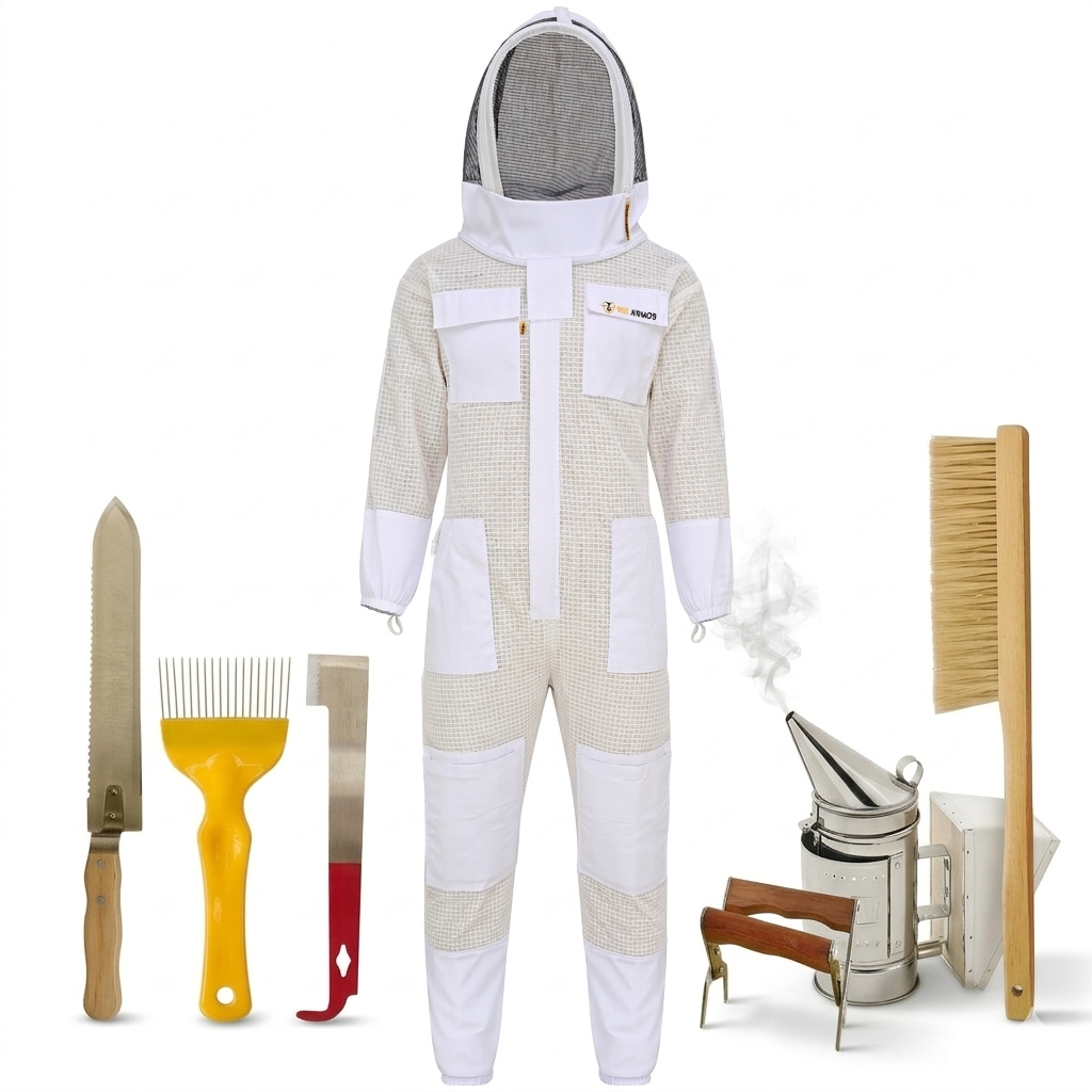 Beekeeping Starter Kit With 3-Layer Bee Suit